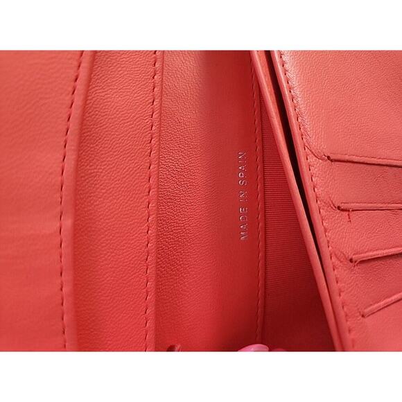 CHANEL Classic Long Flap Bifold Wallet Lamb Skin Authentic HTF Pink - Picture 10 of 12